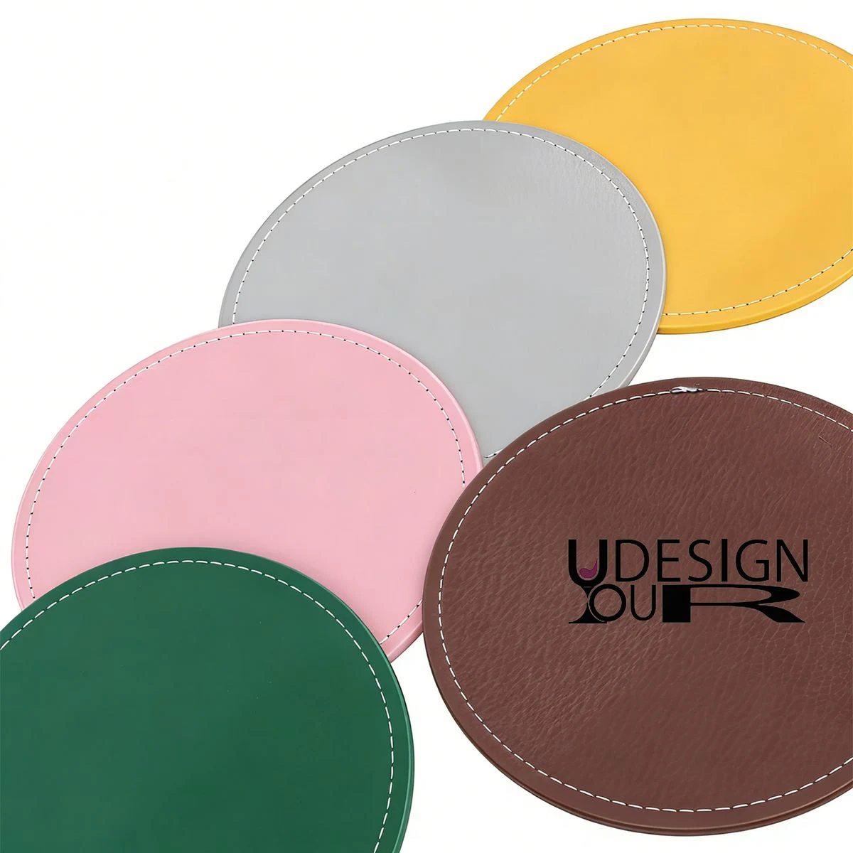 Custom-made Leather Heat-resistant Coffee Coaster 1