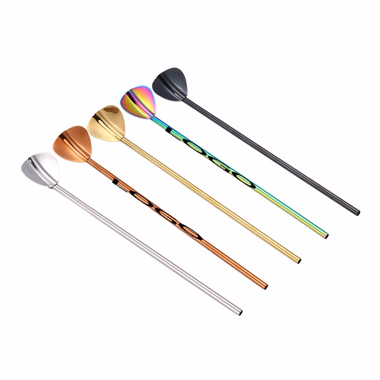 Customized Metal Straws w/ Spoon