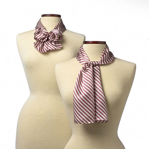 Pink Saville Stripe Polyester Scarf - 8"x45" 1