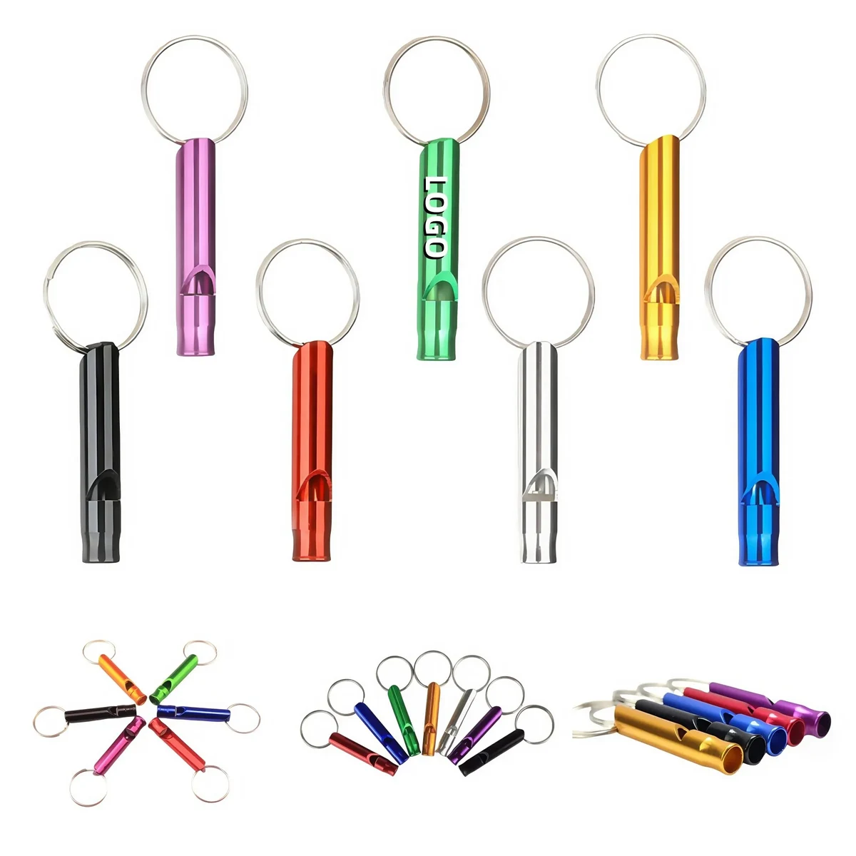 Aluminum Alloy Survival Keychain Whistle 1