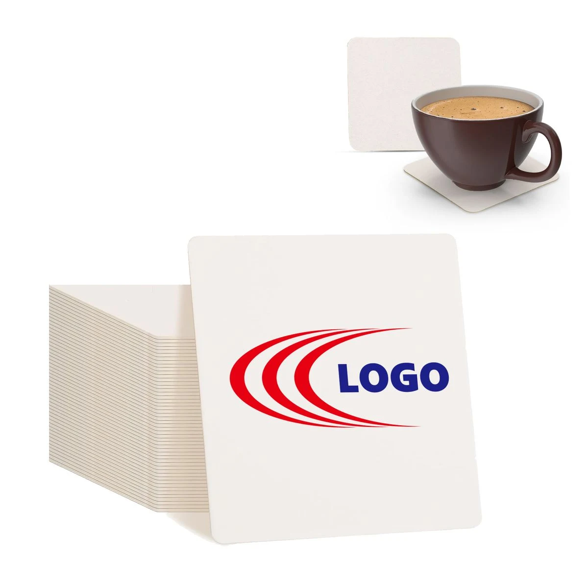 Double Sided Customized 4??4" Square Coaster 1