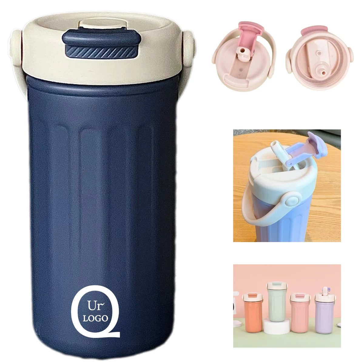 12Oz Macaron Straw Water Cup 1