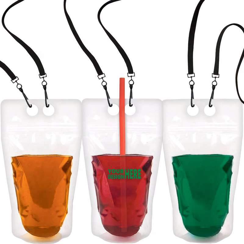Drink Pouch With Straw And Necklace