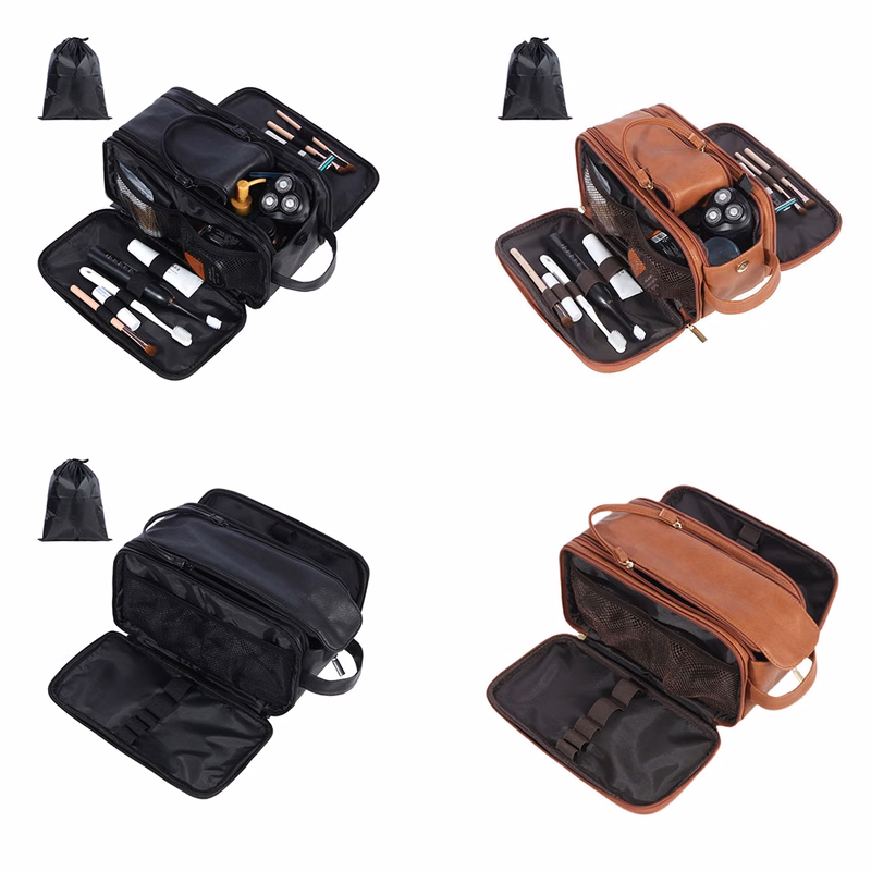 Leather Large Shaving Dopp Bag