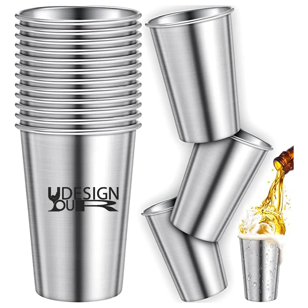 MOQ 30pcs 16 oz Stainless Steel Cup 1