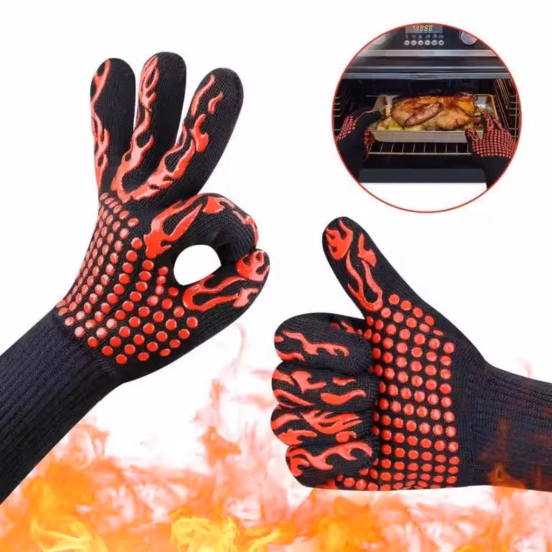 Heat Resistant BBQ Oven Gloves