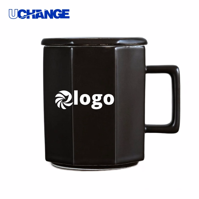 Ceramic Coffee Mug Container with Lid (11oz)