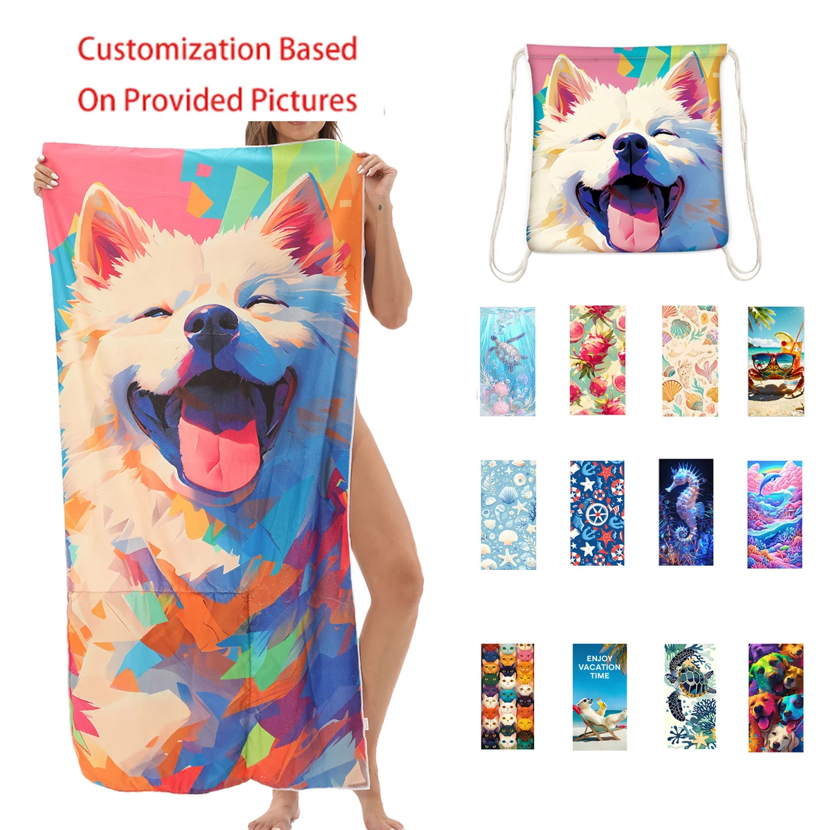 2-In-1 Beach Towel Folds As Bag 1