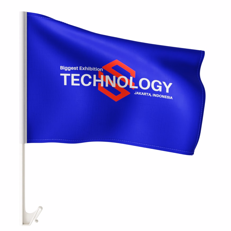 Basic Car Flag 12"x17" with 19.5" Upgraded Basic Pole