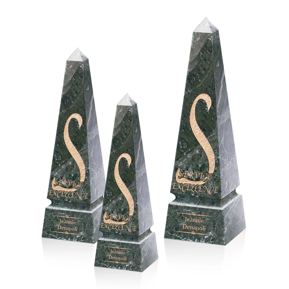 Groove Marble Obelisk Award - Green 1