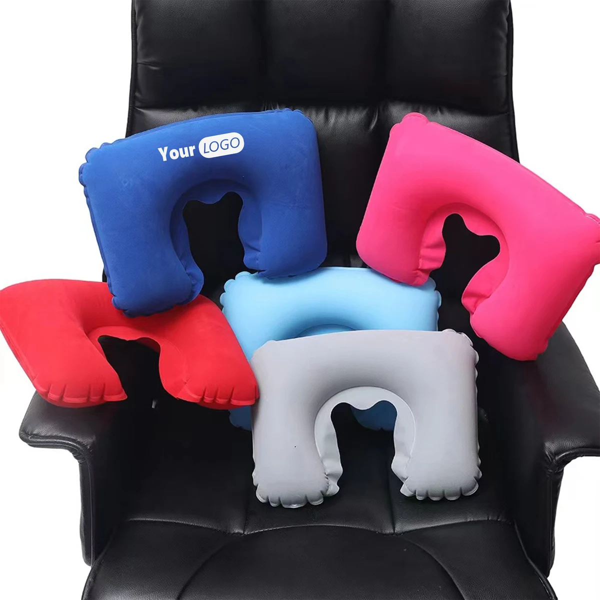 Pvc Ergonomic Inflatable Neck Pillow 1