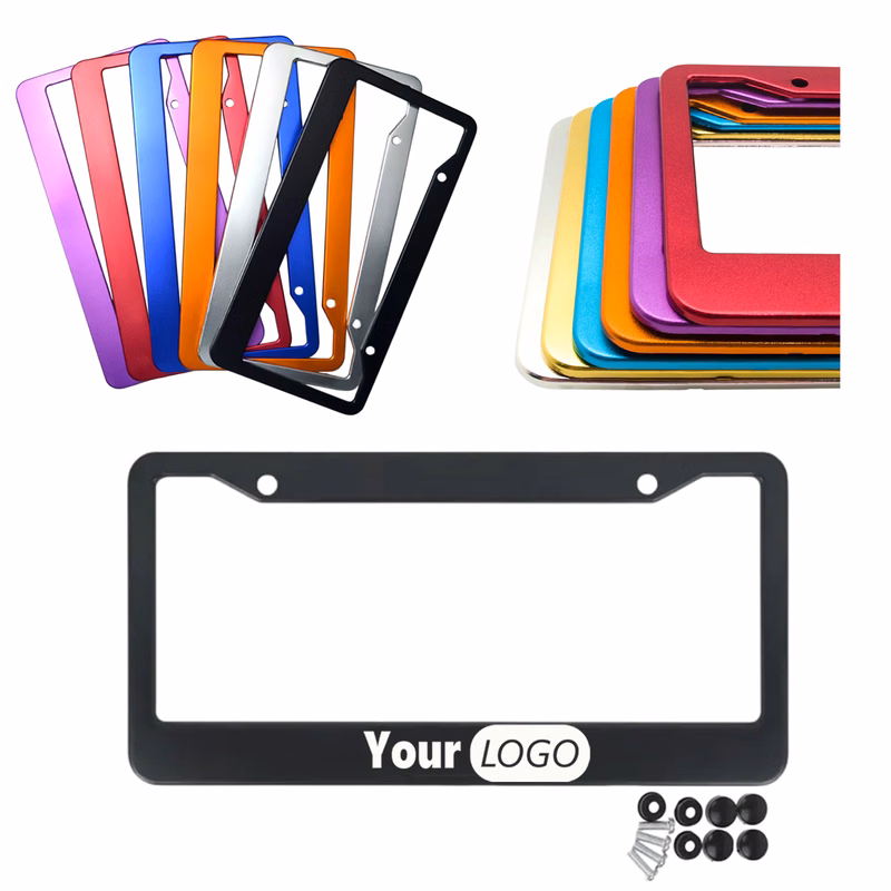 Aluminum License Plate Frames in Full Color MOQ10