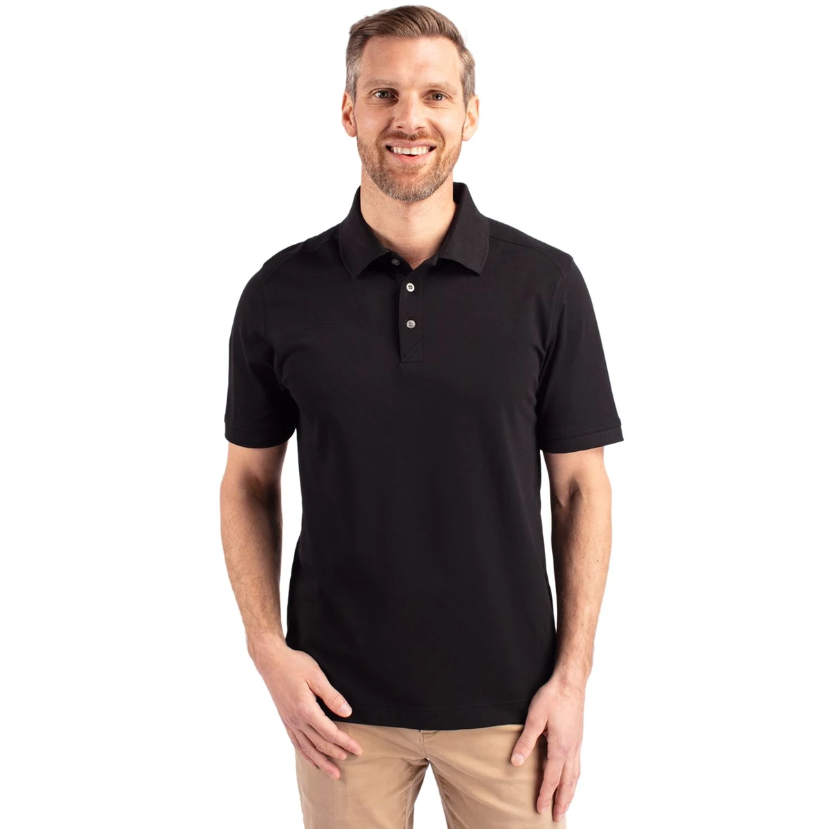 Cutter & Buck Advantage Recycled Cotton-Blend Pique Mens Polo 1