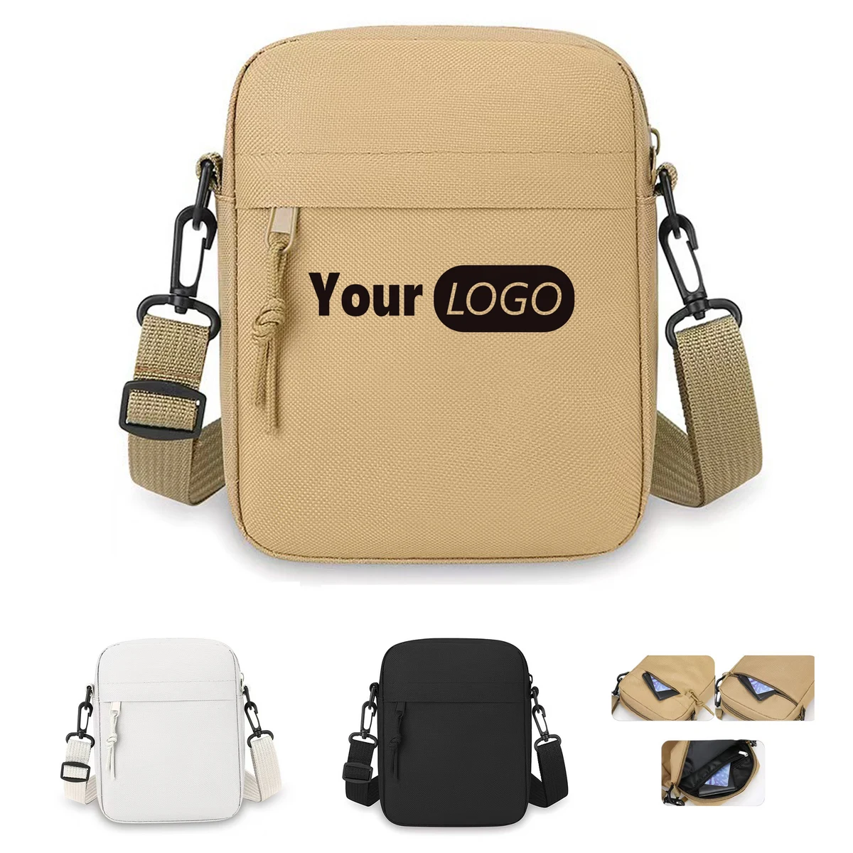 Adjustable Strap Oxford Crossbody Bag 1
