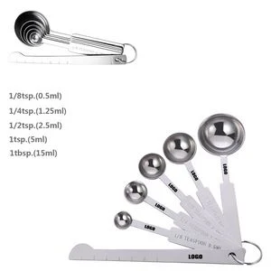 6 In 1 Stainless Steel Measuring Spoon With Leveler Engraved Measurement Marks 1
