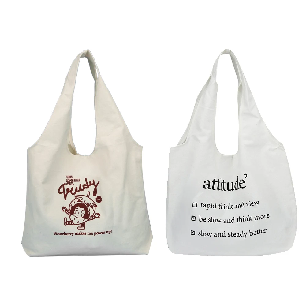 Single-shoulder handbag style canvas bag 1
