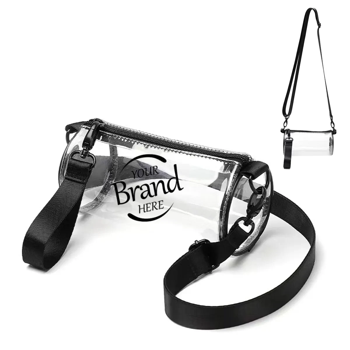 Clear Barrel Crossbody Bag Cylindrical 1