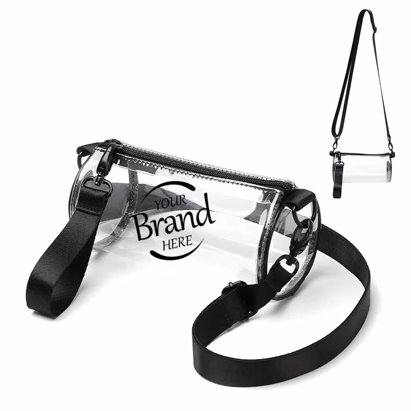 Clear Barrel Crossbody Bag Cylindrical