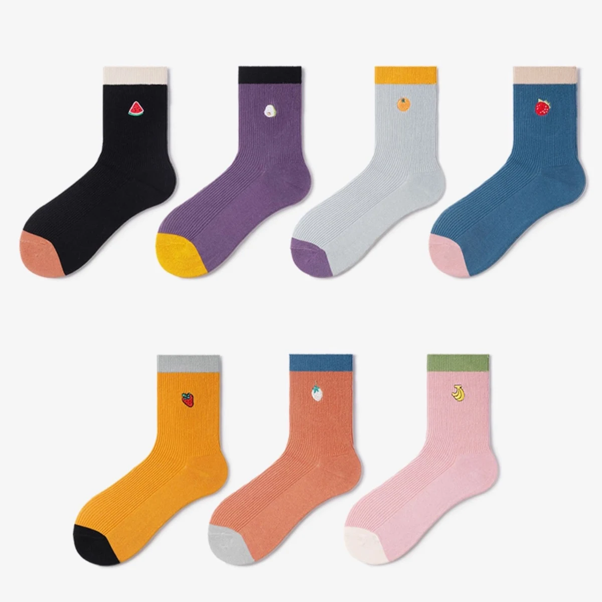 Custom Mid Crew Socks with Embroidered logo 1