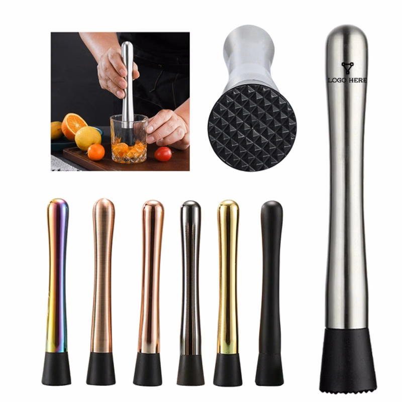 MOQ 50 10 Inch Stainless Steel Muddler for Cocktails and Drinks