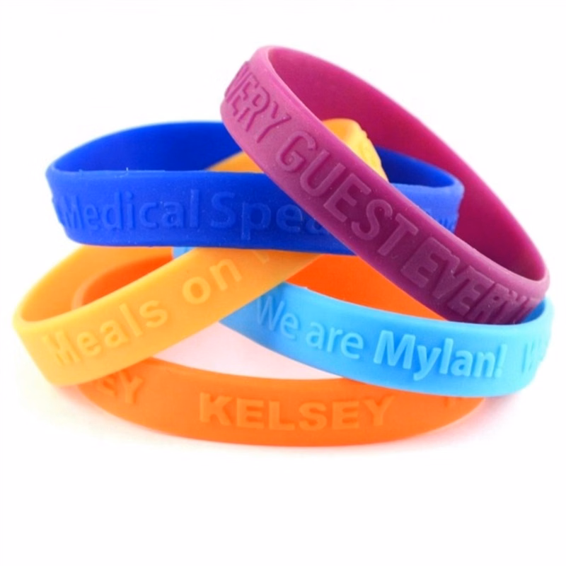Custom Embossed Silicone Wristbands