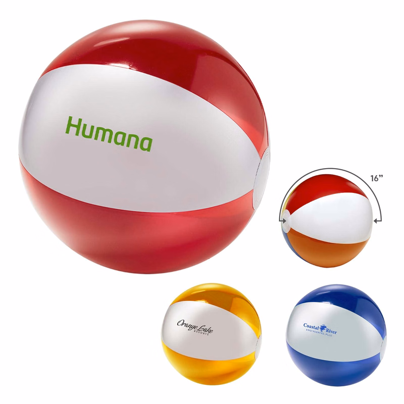 Translucent 16" Two Tone Beach Ball