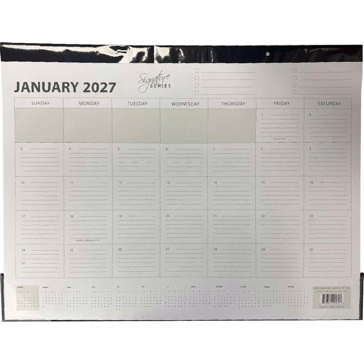 2027 Desk Blotter - Black