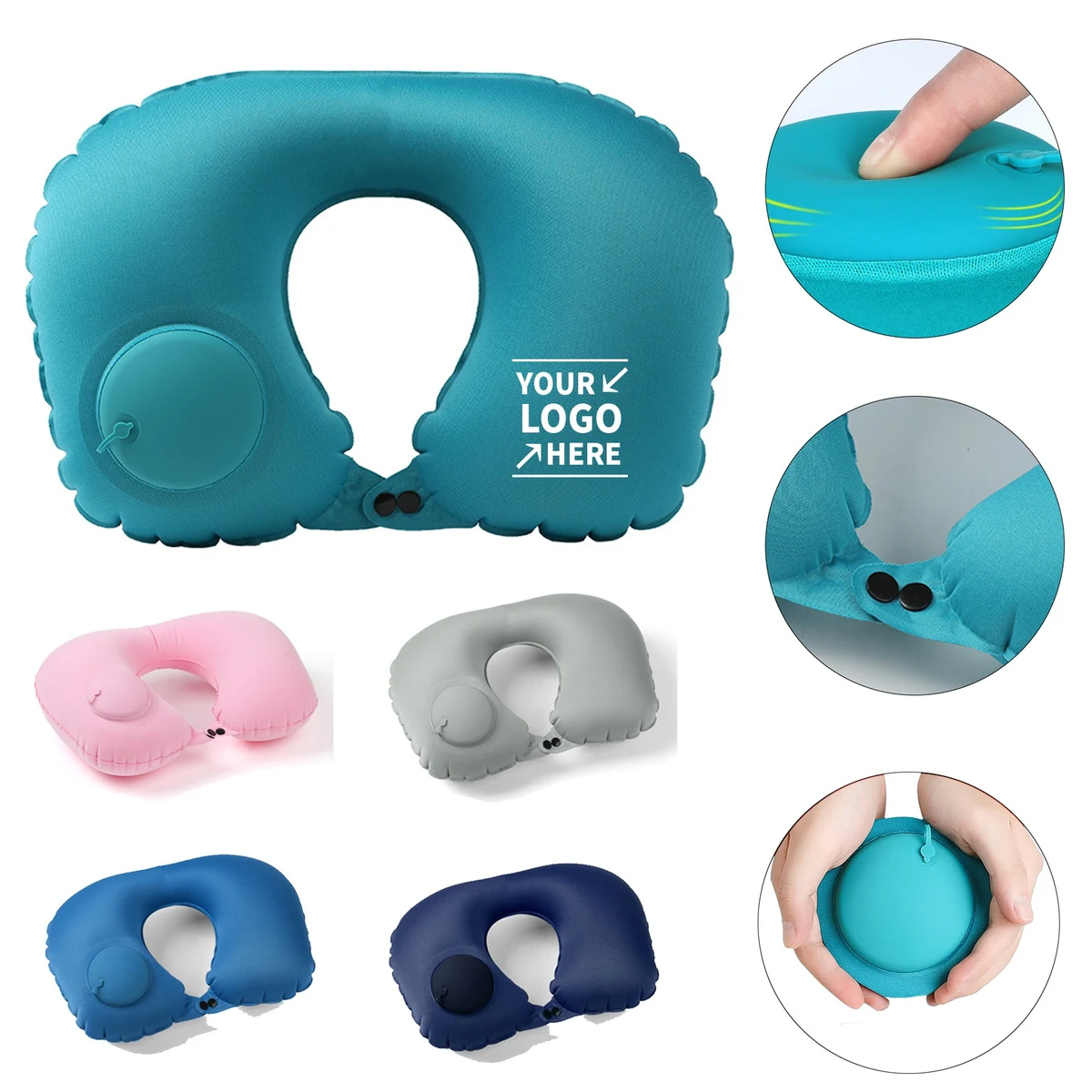 Inflatable U-Shaped Travel Pillow 1