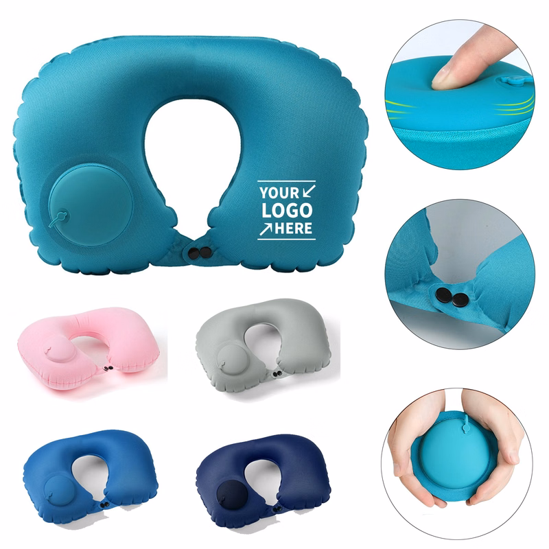 Inflatable U-Shaped Travel Pillow