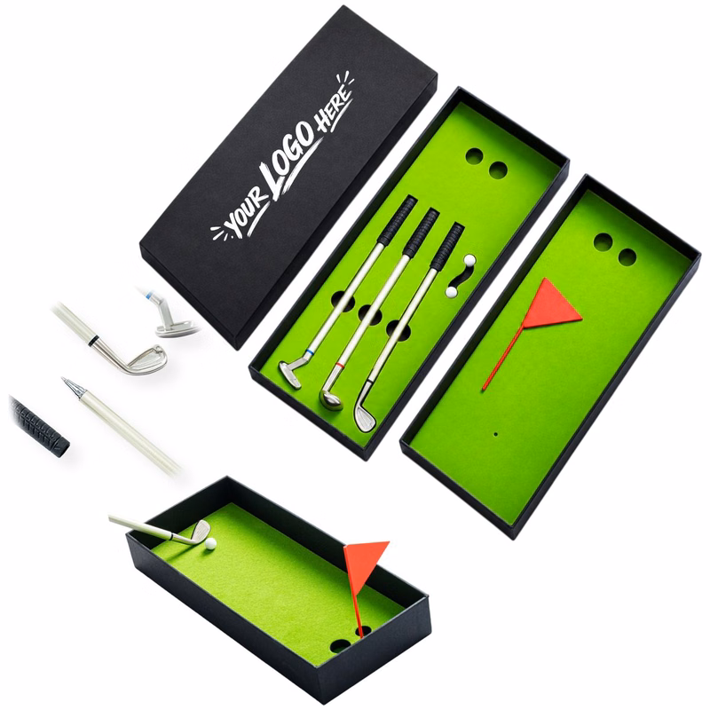 Golf Club Pen Set With Desktop Putting Game