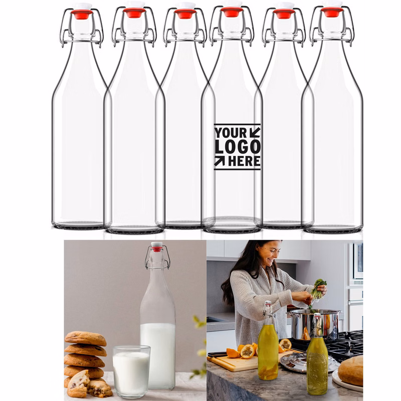 8 oz  Glass Bottle with Airtight Swing Top Stopper