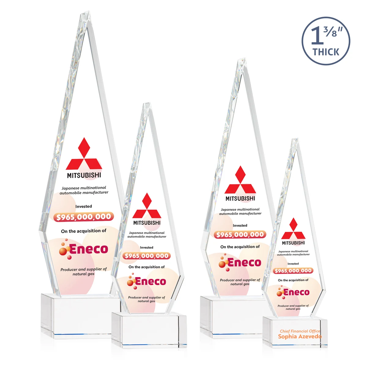 Springfield VividPrint™ Award on Hancock Base - Clear 1