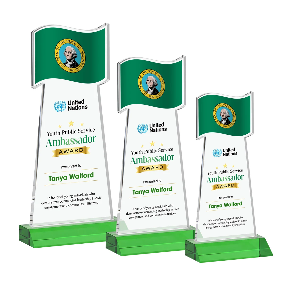 Flag VividPrint™ Award - Green 1