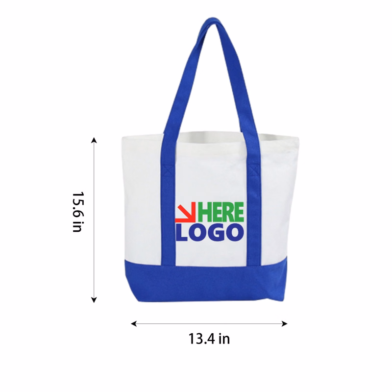 Customizable Canvas Tote Bag With Ribbon Handle