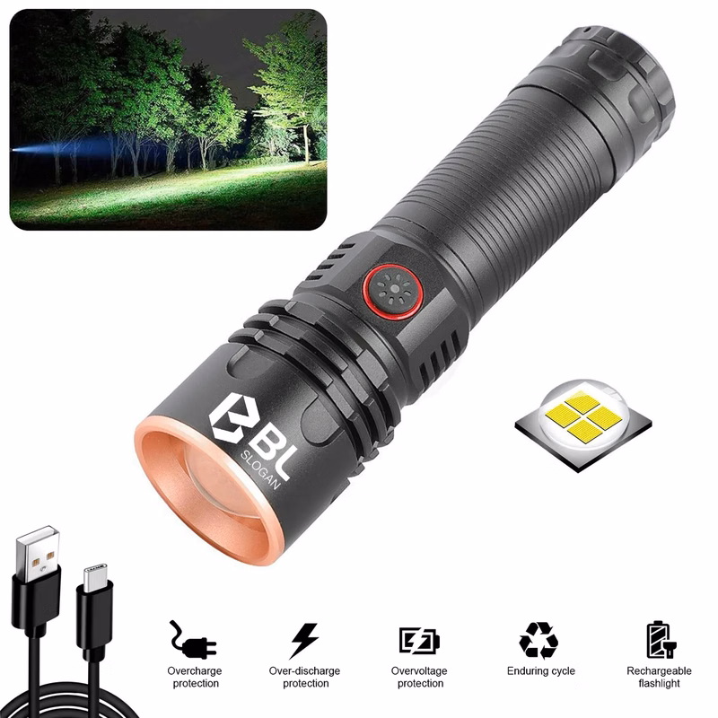 LED Flashlights High Lumens Rechargeable
