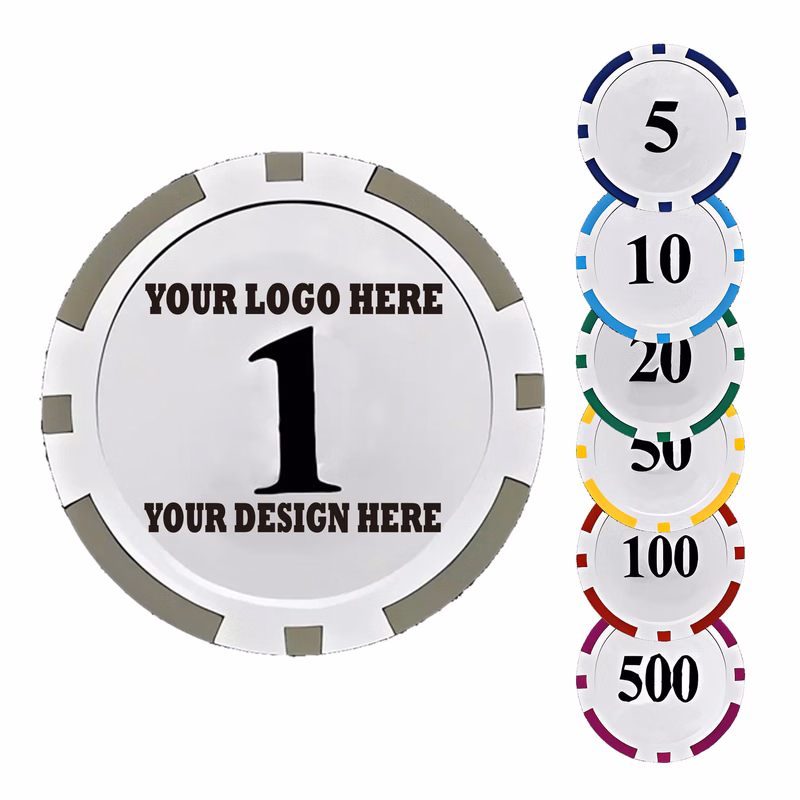 Striped Dice Poker Chips Casino Gameplay Eco-Friendly