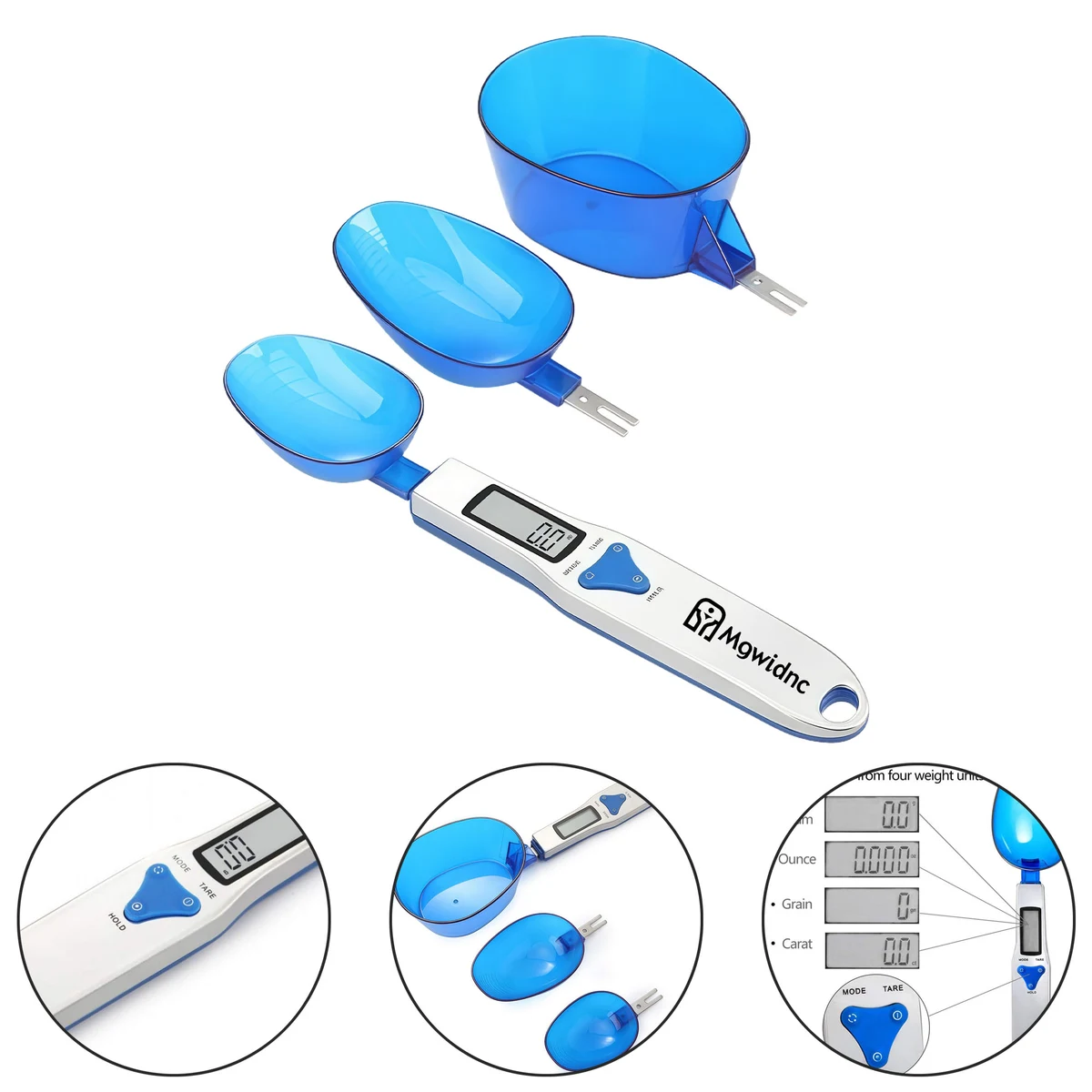 500g/0.1g Stainless Steel Electronic Measuring Spoon Set 1