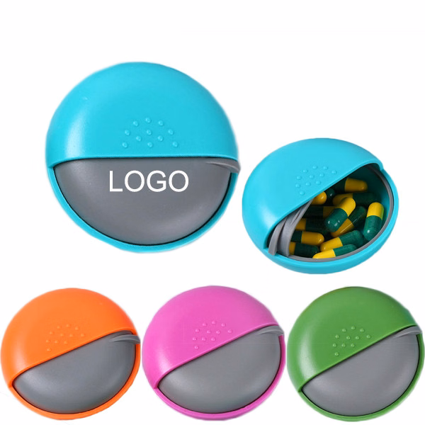 Round Rotational Pocket Pillbox