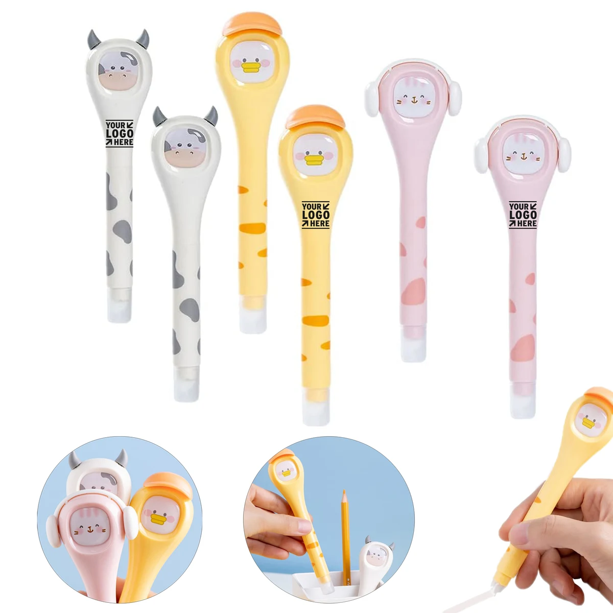 School Office Home Supplies Cute White Correction Writing Tape Pen 1