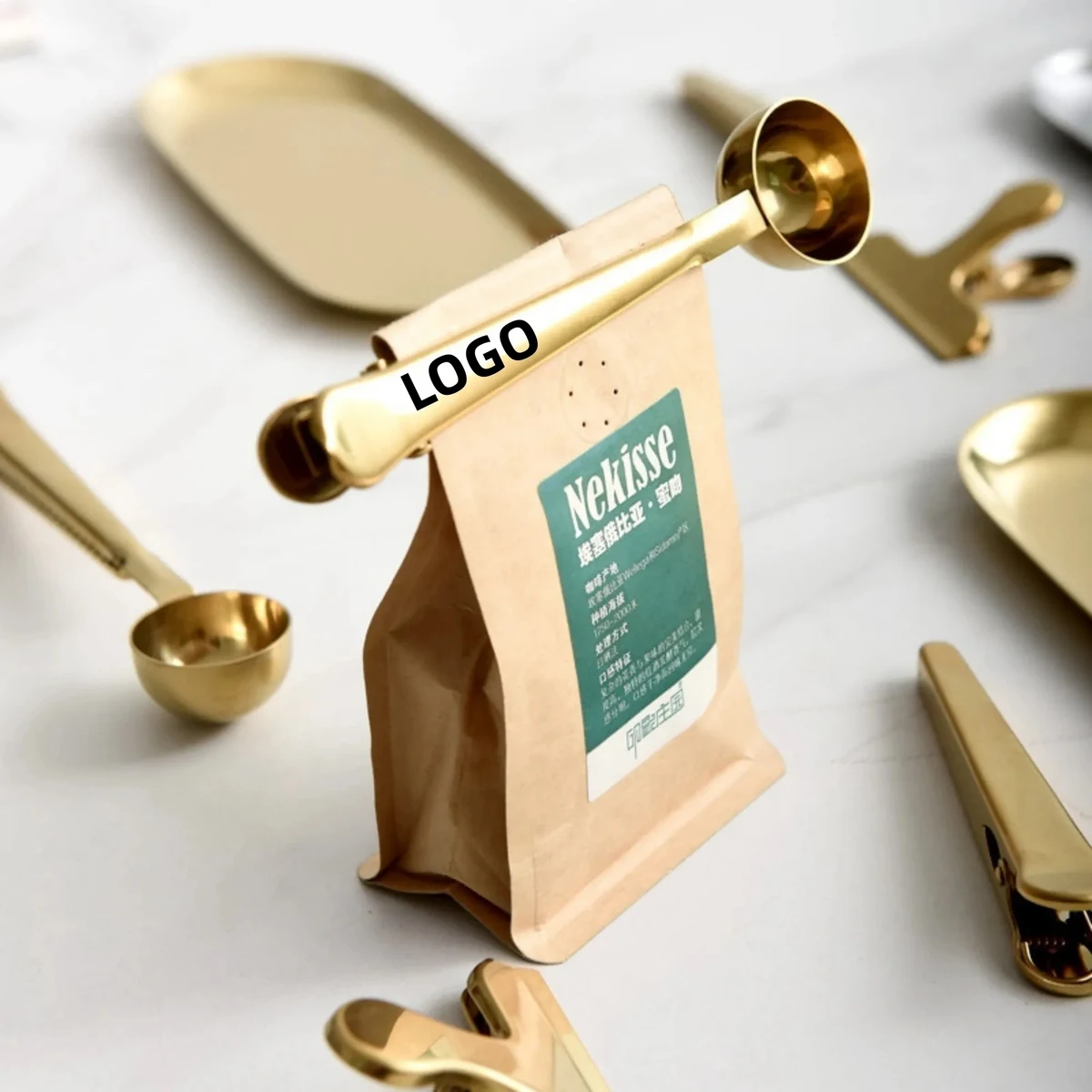 Stainless Steel Coffee Spoon Clip Bag Sealer 1