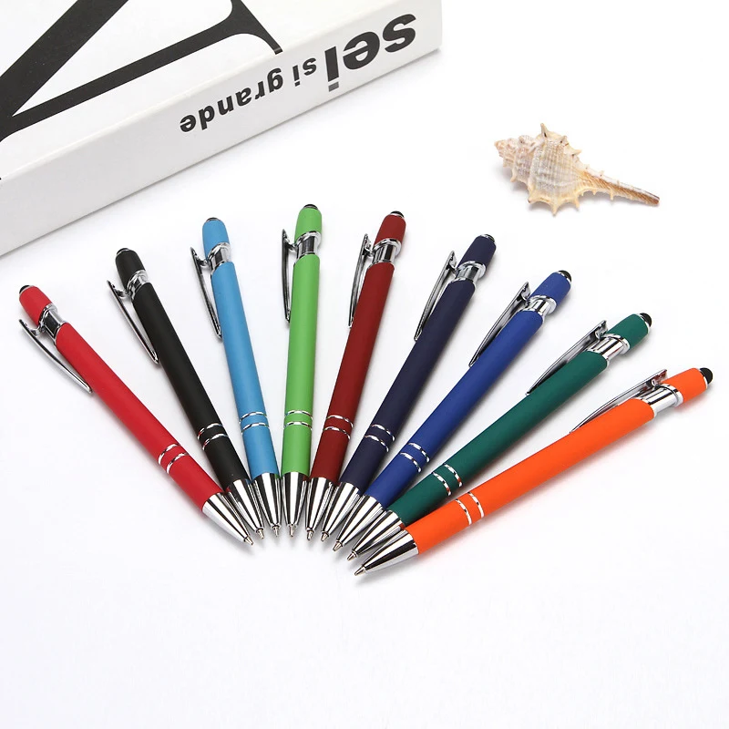 Engraved Alpha Soft Touch Pen with Stylus 1