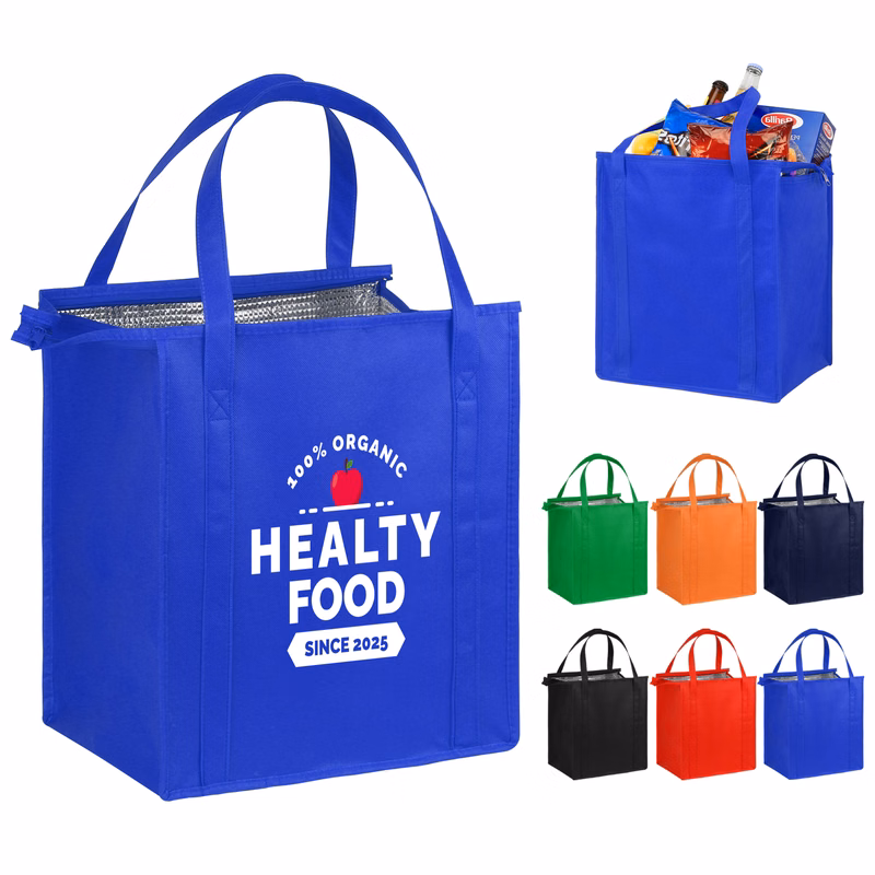Non-Woven Insulated Shopper Tote Bag Ocean