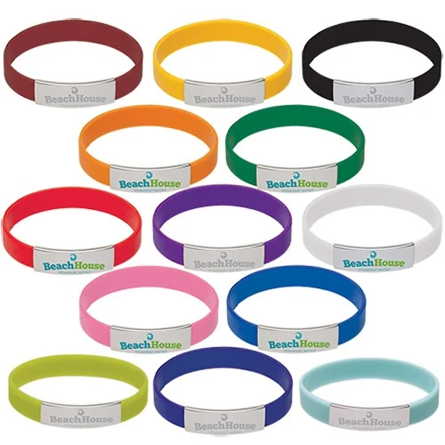 Silicone Bracelet w/Metal Accent 1