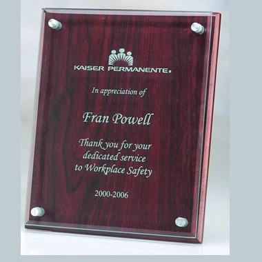 Rosewood Plaque w/ Glass