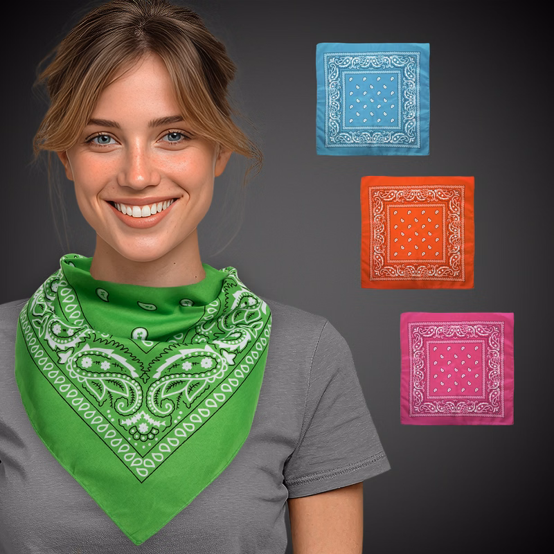 Neon Polyester Bandanas 18" X 18"(Blank)