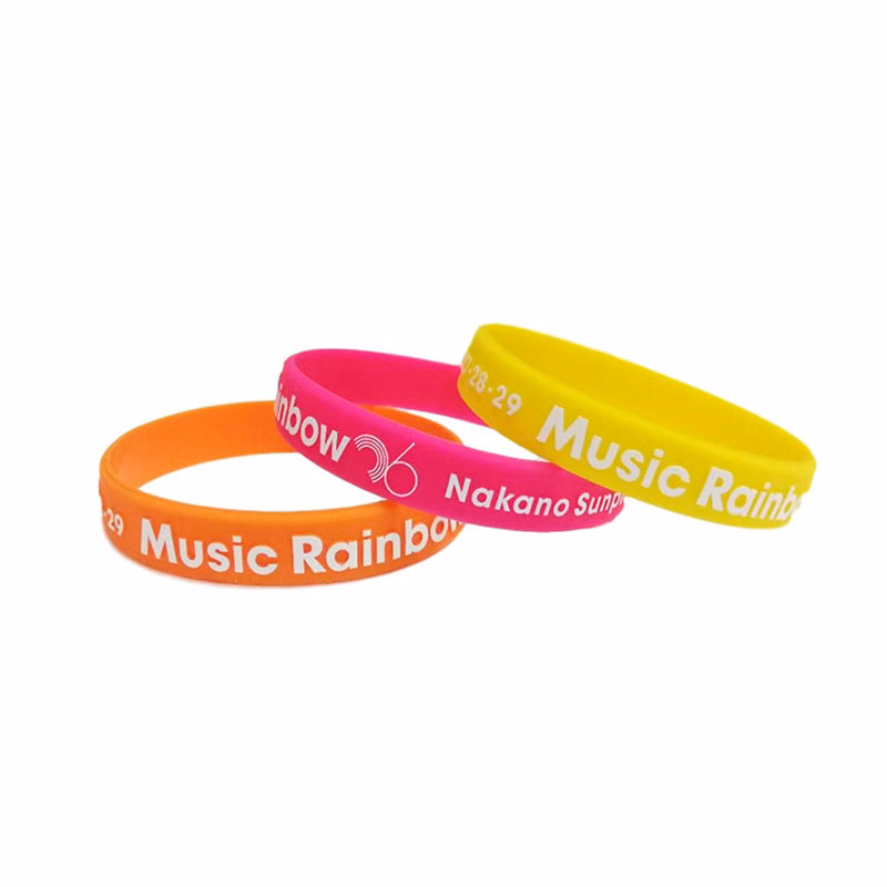 Embossed Silicone Wristband With Color Imprint