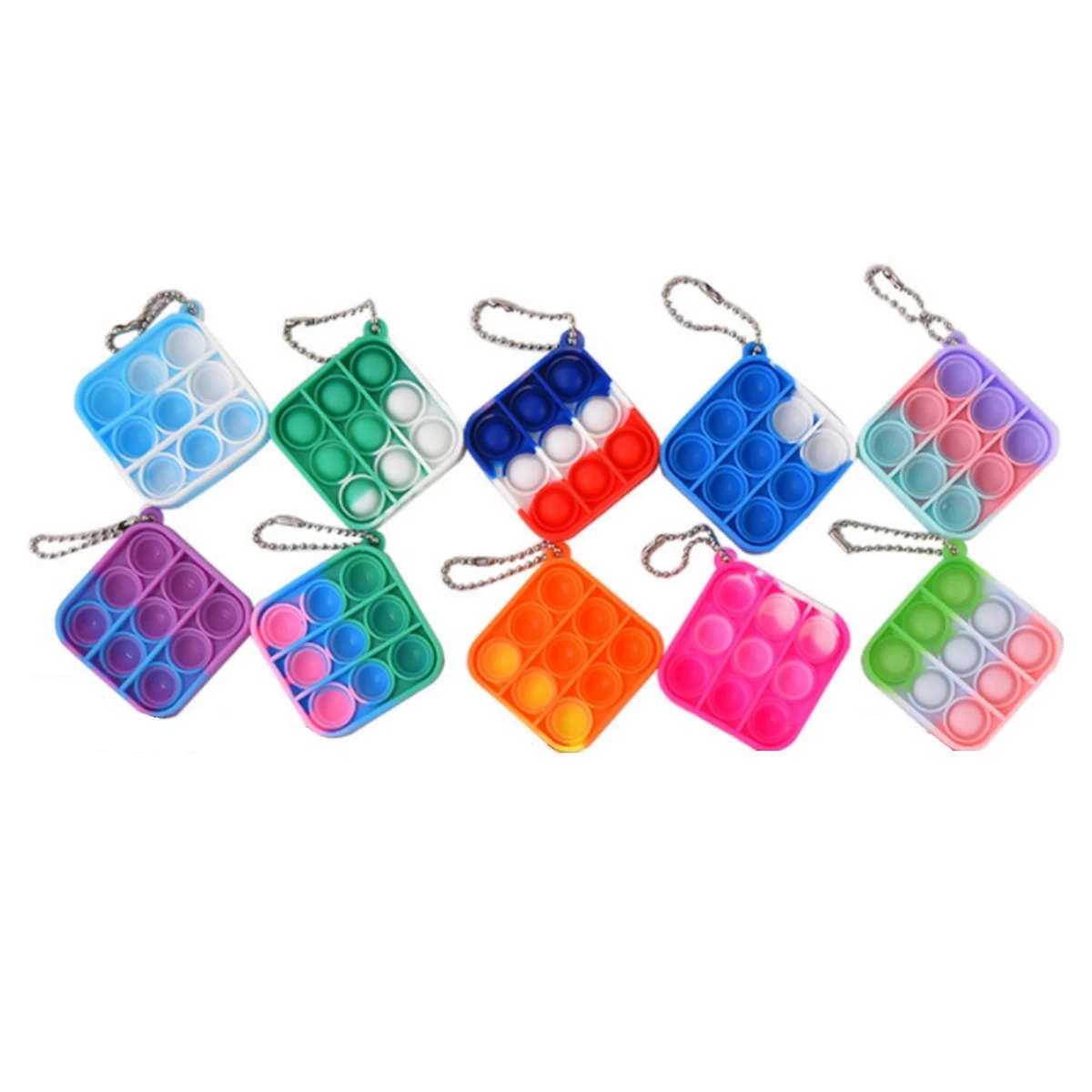 Fidget Toy Square Shaped Key Chain 1