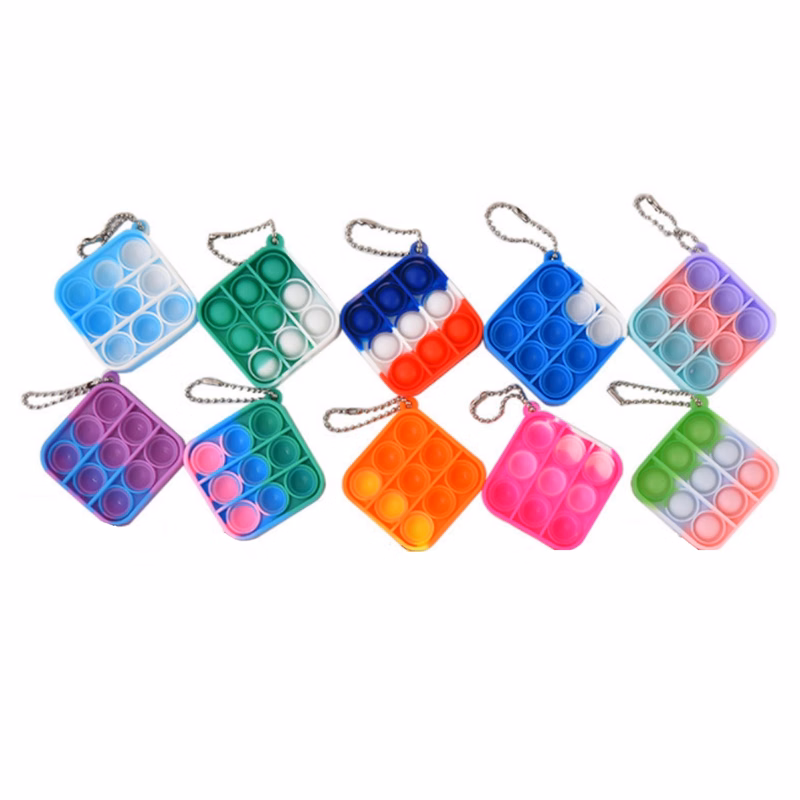 Fidget Toy Square Shaped Key Chain