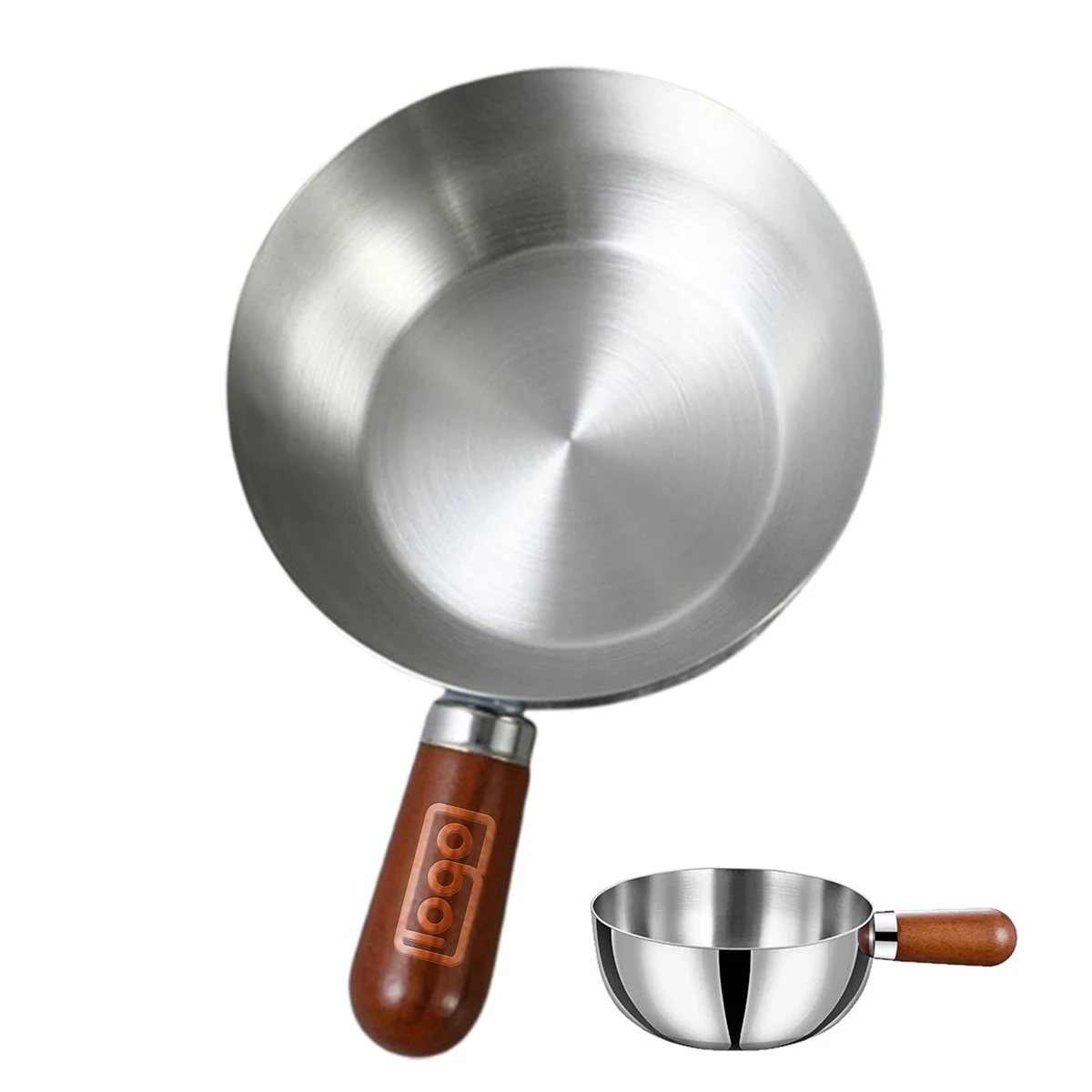 Stainless Steel Instant Noodle Pot with Wooden Handle 1