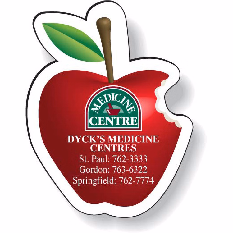 Stock Apple Magnet .020 (1.75"x2.23"), High Res. Full Colour Digital, White Vinyl Topcoat